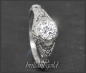 Preview: Diamant Ring, 0,91ct Solitär, 585 Weißgold, Jugendstil Design